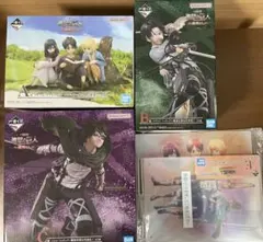 一番くじ　進撃の巨人　AエレミカアルBリヴァイCハンジフィギュア　D&Eセット