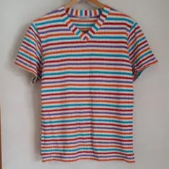 ☆昭和レトロ☆ワコール☆レディース ボーダー 半袖Tシャツのサムネイル