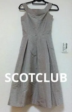 SCOT CLUB ボーダー ノースリーブ ワンピース 9号