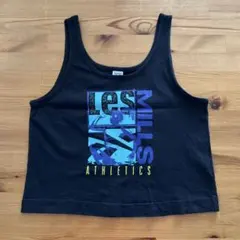 Reebok リーボック☆レスミルズロゴ＆イラスト☆クロップド丈タンクトップ