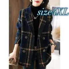 1071 ★ラスト1点！★ネイビー コート ジャケット アウター 4XL