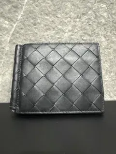 BOTTEGA VENETA イントレチャート マネークリップ ブラック　美品のサムネイル