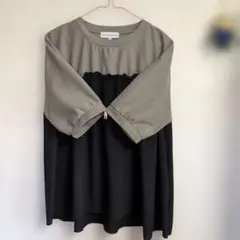 SEASON REASON 異素材切替 チュニック LL