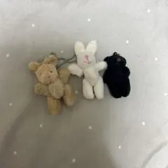クマとウサギのマスコットキーホルダーセット