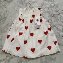 Petit Bateau ハート柄ドレス 6m