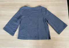 【美品・送料込み】UNIQLO 7分袖 Sサイズ　グレー　綿素材　重ね着に最適‼︎