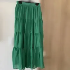 earth music&ecology グリーンティアードスカート F