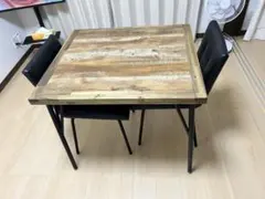 直接引き取り】木製ダイニングテーブル チェア2脚セット - メルカリ