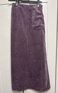 秋冬 パープル タイトロングスカート