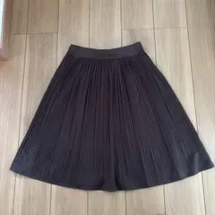 組曲 ブラウン プリーツスカート W59-63 H87-91
