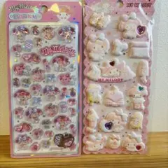 海外正規品 サンリオ マイメロ うるちゅるぷっくりシール 2枚