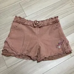 フリル付きピンクショートパンツ 130サイズ