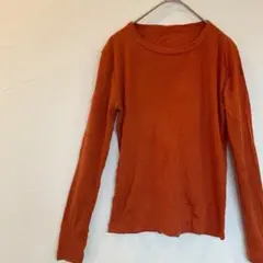 限定一点もの✨　オレンジ ラウンドネック 長袖　Tシャツ　秋服　ロンT