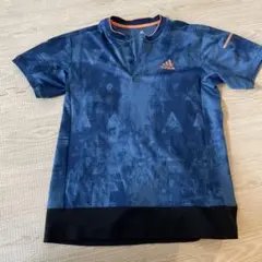 adidas テニス　ウェア　Tシャツ ブルー　オシャレ　メンズ　Mサイズ