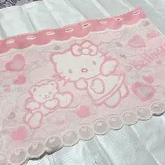 ハローキティ カフェカーテン ④ エンジェル レース ピンク146×50のサムネイル