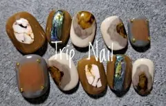 188 現品　個性的　ベリーショート ニュアンスネイル　インクネイル　鉱物ネイル