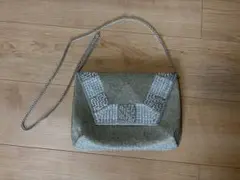 ユナイテッドアローズグリーンレーベル　ビーズ　クラッチバッグ