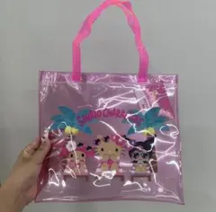 日焼けキティ サンリオキャラクターズ クリアバッグ ビニールバッグ トートバッグ