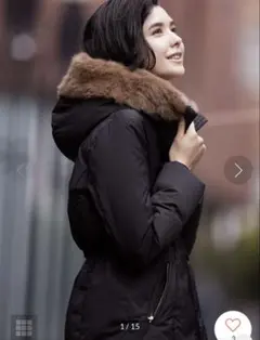 anysis 高機能 ADS ダウンジャケット　ベージュ　M ラビットファー