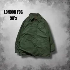 90s ロンドンフォグ リバーシブル ウールジャケット ハリントン 総柄 A-2