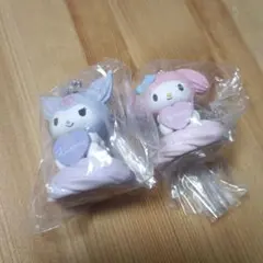 サンリオキャラクターズ ホイップクリームマスコット　マイメロディ　クロミ