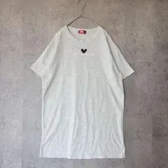 ディズニー ミッキー 半袖 ロングTシャツ ワンピ 3L グレー 大きいサイズのサムネイル