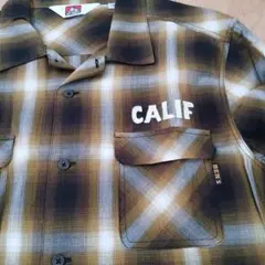 BEN DAVIS CALIF チェック七分袖シャツ Lサイズのサムネイル