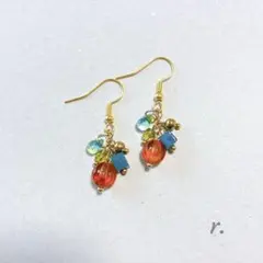 カラフルピアス イヤリング ハンドメイド
