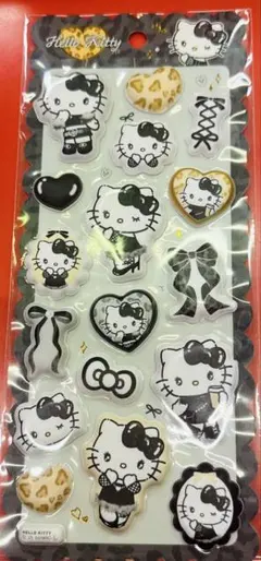 (国内正規品)新品 サンリオ ハローキティ　ヒョウ柄　ふわふわ　マシュマロシール