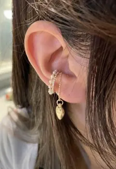 ピアス☆イヤリング☆イヤーカフ☆パール&ハート☆イヤークリップ可愛いカッコいい