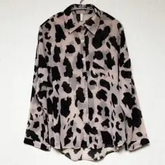 ピンク豹柄シャツ・FREE