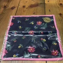 Feller 花柄タオルハンカチ ネイビー