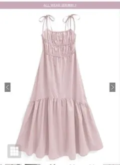 リボンストラップギャザーキャミワンピース［tg671］