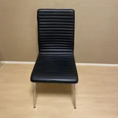 ブラック ストライプデザイン ダイニングチェア
