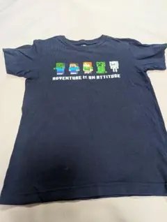 UNIQLO Minecraft 半袖Tシャツ ネイビートップス　140
