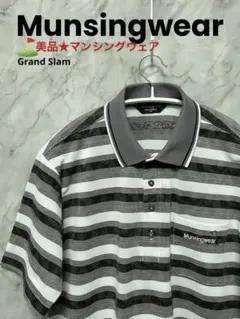 美品★ Munsingwearマンシングウェア デザインボーダー ゴルフM 男女のサムネイル