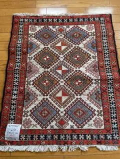 在庫一掃セール】アゼルバイジャン キリム ウールシルク 101cm×75cm