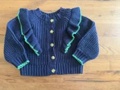 CIAOPANIC TYPY ネイビーフリルカーディガン S（100-110㎝）