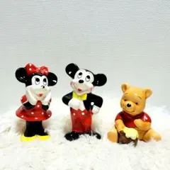 ミッキー ミニー  ディズニー 陶器　置物 ヴィンテージ レトロ