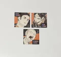 ハイキュー!! スクエアステッカーコレクション 3枚（澤村、東峰、田中）