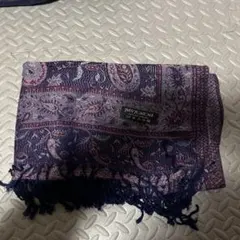 値下げ中999→777ダークパープル ペイズリー柄 ストール