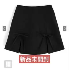 インパン裏地付きリボンプリーツミニスカート[gn195]