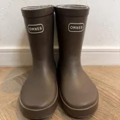 OMNES キッズ レインブーツ 長靴 17cm 希少 ブラウンのサムネイル