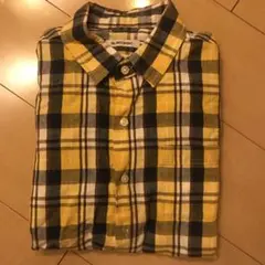 GLOBAL WORK グローバルワーク　イエロー半袖ネルシャツ Mサイズ