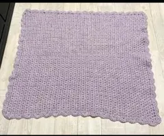 【ハンドメイド1点もの】　淡い紫色のブランケット　Ｈ②