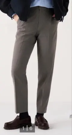 丈長め スラックス