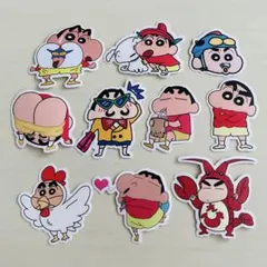 クレヨンしんちゃん　ステッカー　シール　10枚　かわいい　紙素材　⑦