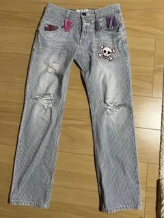 C.O.L.Z.A ストライプ ダメージデニムのサムネイル