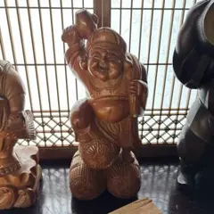 大黒天 （備前焼）木彫り風 縁起物 - メルカリ