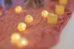 結婚式　ウェルカムスペース　LEDキャンドル　ライト　テーブルランナー　ピンク